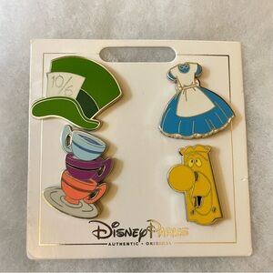 Disney Parks Alice in Wonderland 4 Pin Set